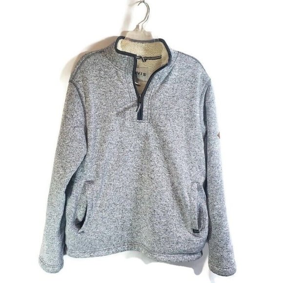 Orvis Sweaters Orvis Sweater Mens Fleece Lined Pullover Long Sleeve